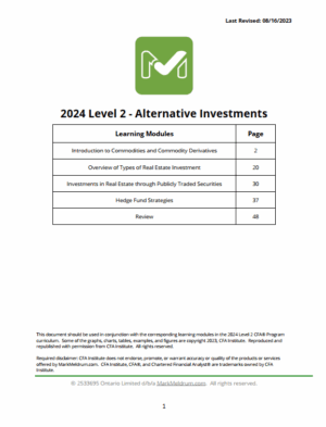 2024 CFA Mark Meldrum Study Notes Level 2