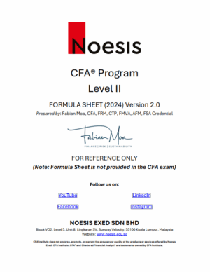 CFA level 2 Formula Sheet 2024 (Noesis + SALT + UWorld)